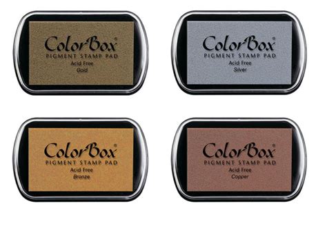 color box metallic stamping ink|colorbox pigment inkpads.